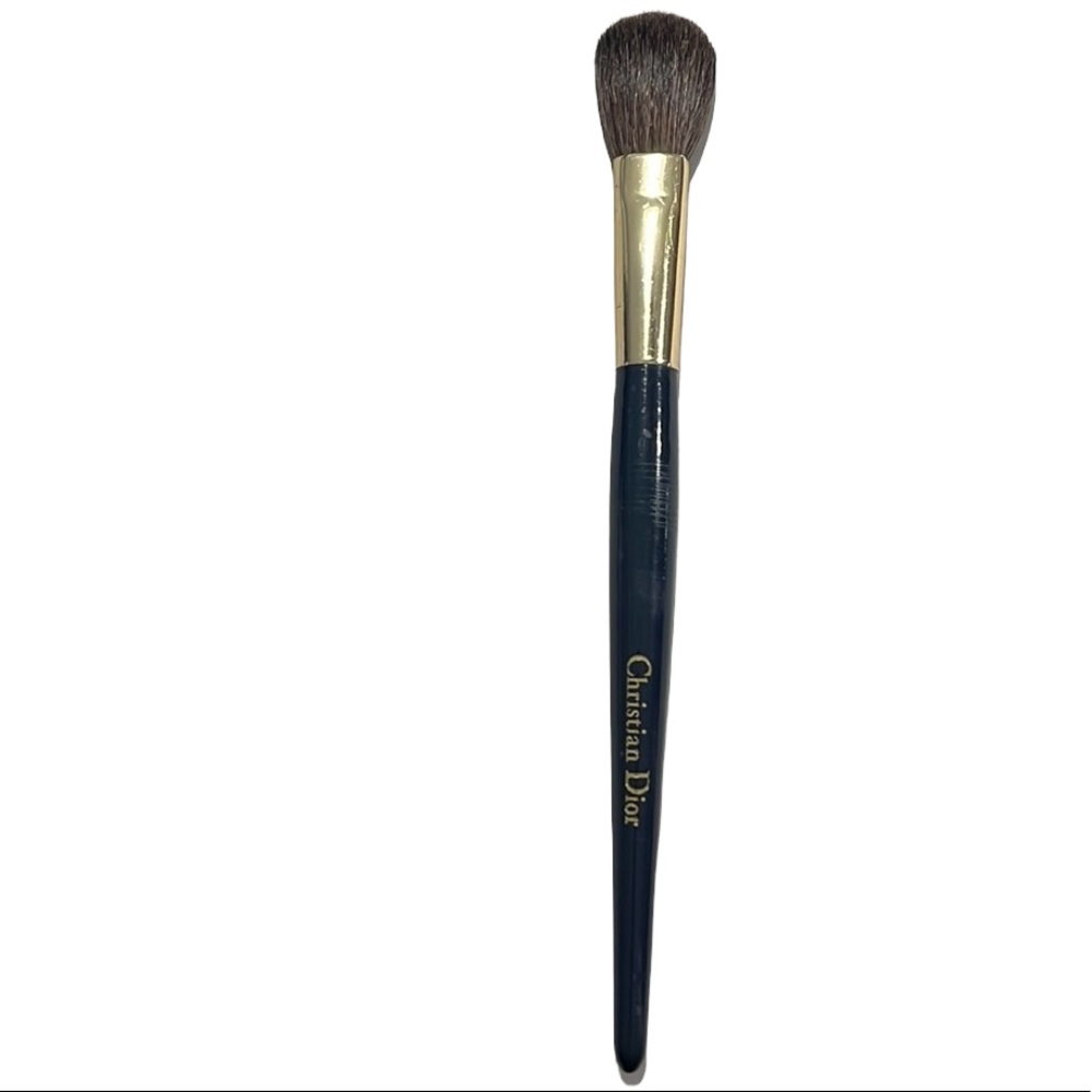 Christian Dior Artist Makeup Blush Brush Blue Handle Gold letters 2002 Vtg